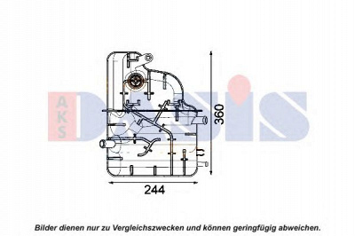 AKS DASIS 443009n -  Компенсационный бак, охлаждающая жидкость